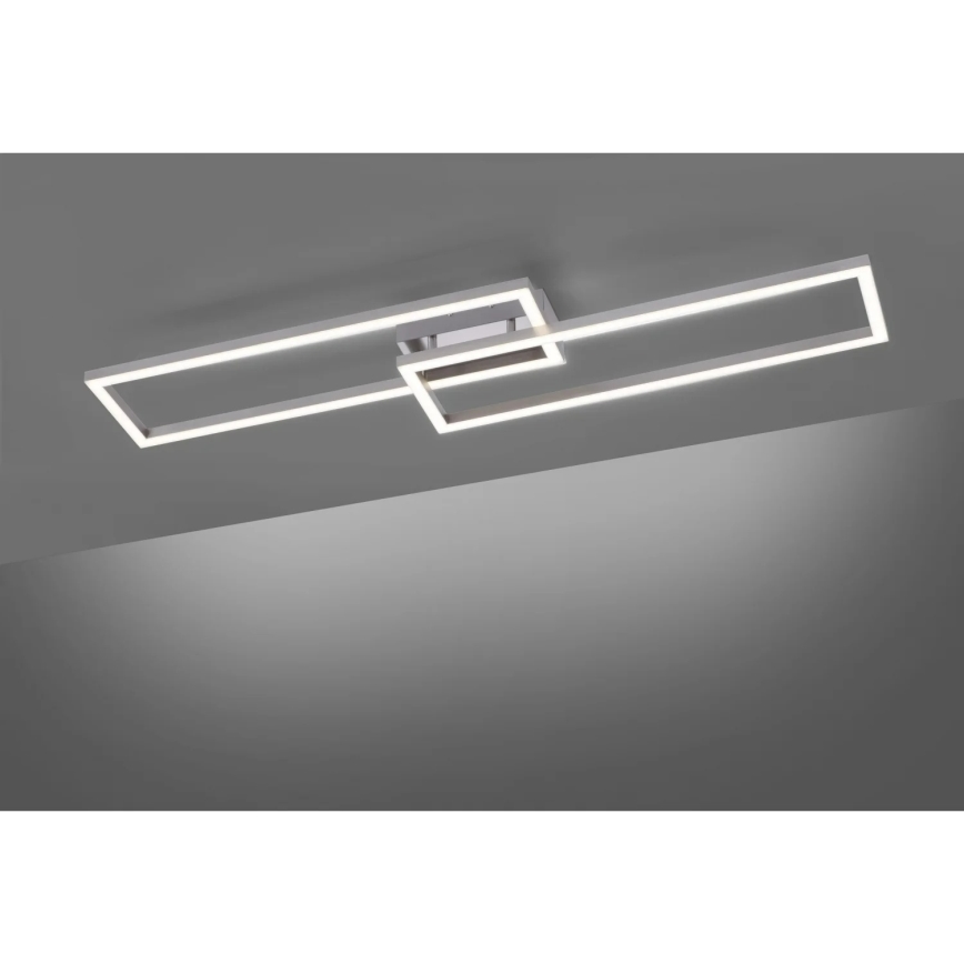 Leuchten Direkt 16430-55 - LED RGBW dimmbare Deckenleuchte MAXI 2xLED/18W/230V 2700-5000K mattchrom + Fernbedienung