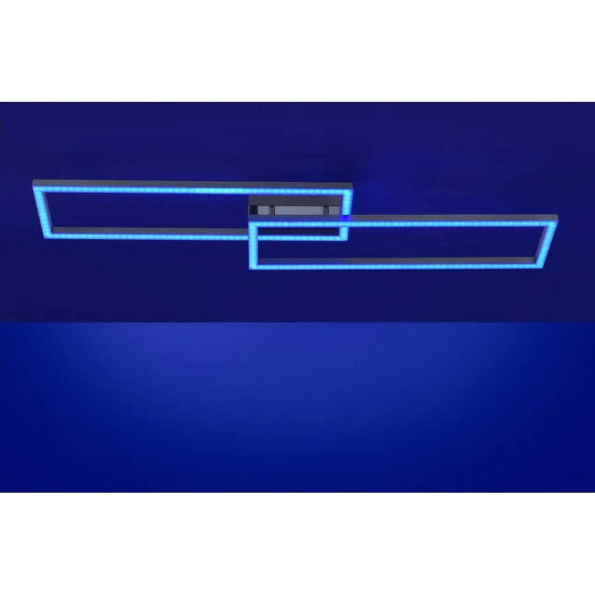 Leuchten Direkt 16430-55 - LED RGBW dimmbare Deckenleuchte MAXI 2xLED/18W/230V 2700-5000K mattchrom + Fernbedienung