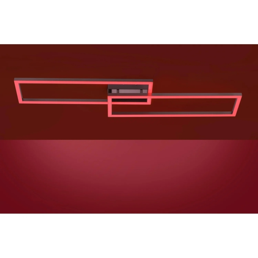 Leuchten Direkt 16430-55 - LED RGBW dimmbare Deckenleuchte MAXI 2xLED/18W/230V 2700-5000K mattchrom + Fernbedienung