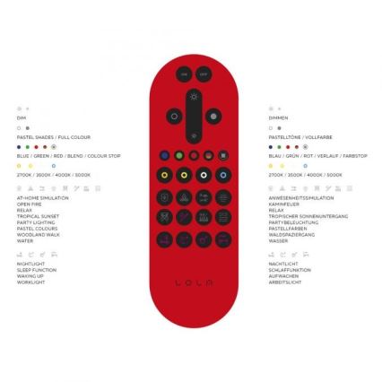 Leuchten Direkt 16431-55 - Dimmbare LED-RGB-Aufbauleuchte MAXI LED/27W/230V + Fernbedienung