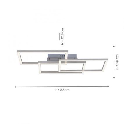Leuchten Direkt 16431-55 - Dimmbare LED-RGB-Aufbauleuchte MAXI LED/27W/230V + Fernbedienung