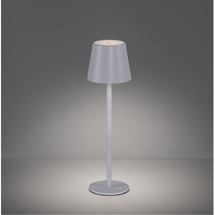 Leuchten Direkt 19250-16 - Dimmbare, aufladbare LED-Outdoor-Tischleuchte EURIA LED/3W/5V 2600 mAh IP54 weiß