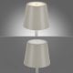 Leuchten Direkt 19250-40 - Dimmbare aufladbare LED-Tischlampe für den Außenbereich EURIA LED/3W/5V IP54 grau