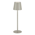 Leuchten Direkt 19250-40 - LED Außen dimmbare wiederaufladbare Tischlampe EURIA LED/3W/5V 2600 mAh IP54 grau