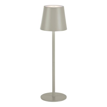 Leuchten Direkt 19250-40 - LED Außen dimmbare wiederaufladbare Tischlampe EURIA LED/3W/5V 2600 mAh IP54 grau