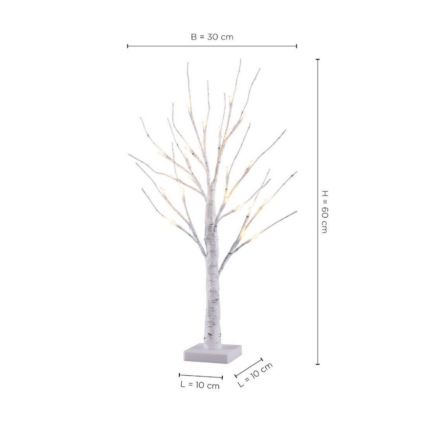 Leuchten Direkt 86140-16 - LED Dekorative Lampe BIRCH LED/1.44W/3xAA 60 cm