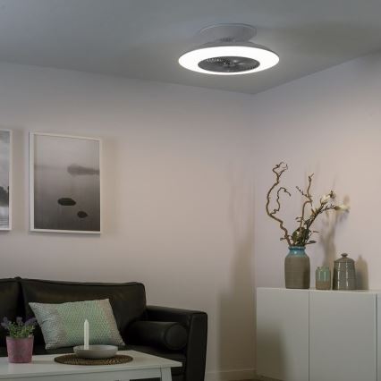 Leuchten Direkt 1445-55- LED-Deckenleuchte mit Ventilator LEONARD LED/32W/230V + FB