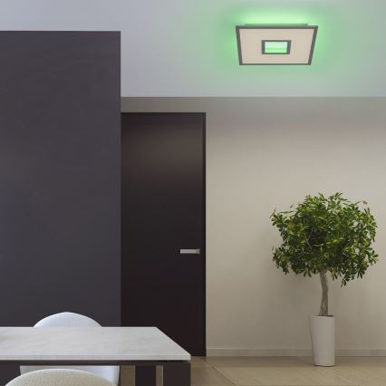 Leuchten Direkt 11645-16 - LED RGB dimmbare Deckenleuchte RECESS LED/22,5W/230V + LED/5W + Fernbedienung