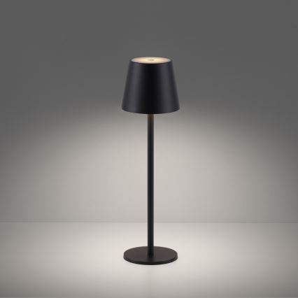 Leuchten Direkt 19250-18 - Dimmbare, aufladbare LED-Outdoor-Tischleuchte EURIA LED/3W/5V 2600 mAh IP54 schwarz