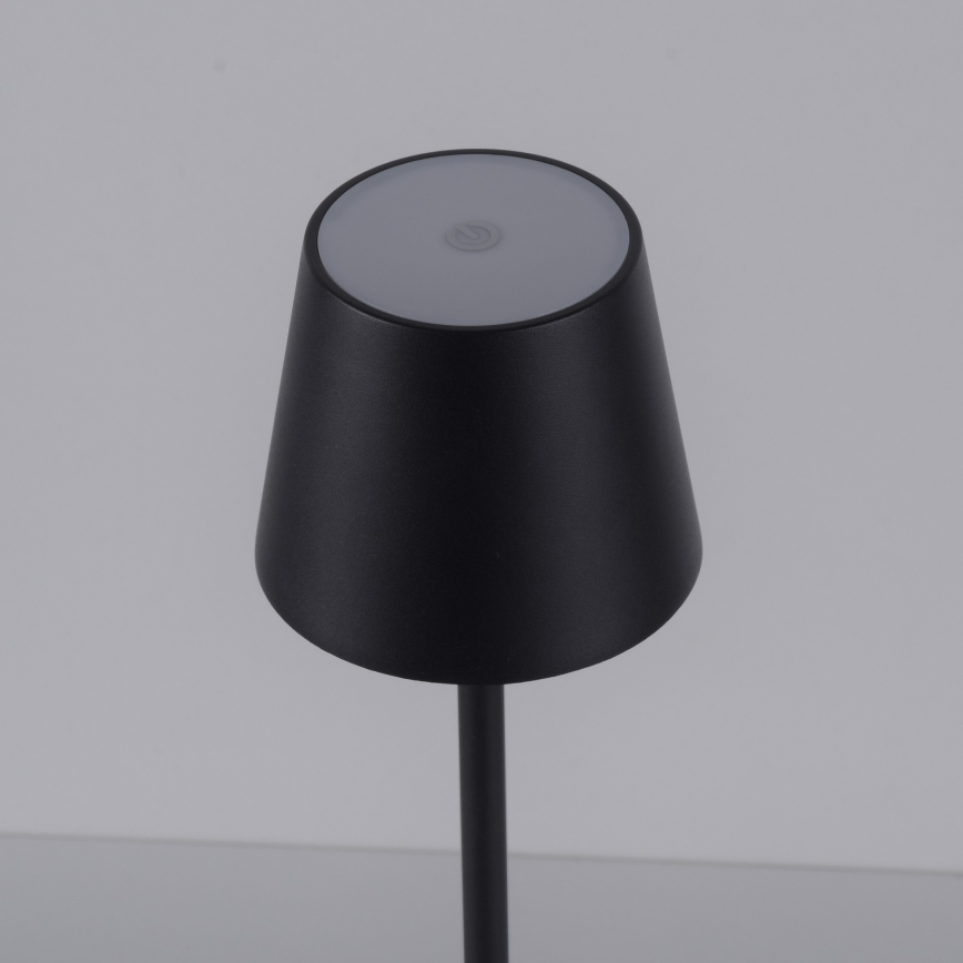 Leuchten Direkt 19250-18 - Dimmbare, aufladbare LED-Outdoor-Tischleuchte EURIA LED/3W/5V 2600 mAh IP54 schwarz