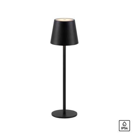 Leuchten Direkt 19250-18 - Dimmbare, aufladbare LED-Outdoor-Tischleuchte EURIA LED/3W/5V 2600 mAh IP54 schwarz