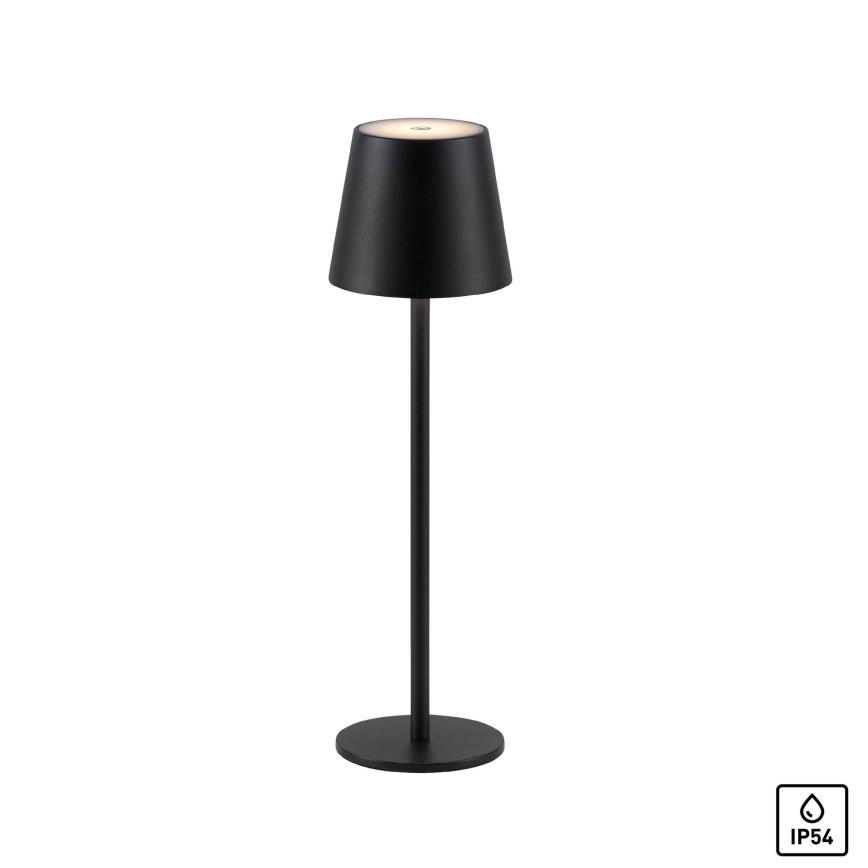 Leuchten Direkt 19250-18 - Dimmbare, aufladbare LED-Outdoor-Tischleuchte EURIA LED/3W/5V 2600 mAh IP54 schwarz
