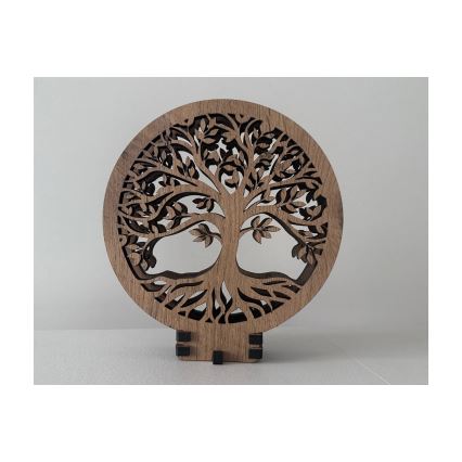 Li-Go 23577/DUB2 - LED, dimmbare Tischdekoration LED/12W/230V 20x22 cm Eiche/Baum des Lebens