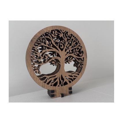 Li-Go 23577/DUB2 - LED, dimmbare Tischdekoration LED/12W/230V 20x22 cm Eiche/Baum des Lebens