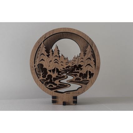 Li-Go 23580/DUB2 - dimmbare LED-Tischdekoration LED/12W/230V 20x22 cm Eiche/Im Wald