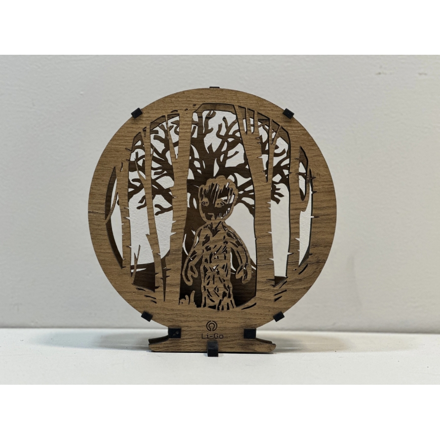 Li-Go 23613/DUB2 - Dimmbare LED-Tischleuchte LED/12W/230V 20x22 cm Eiche/Grut