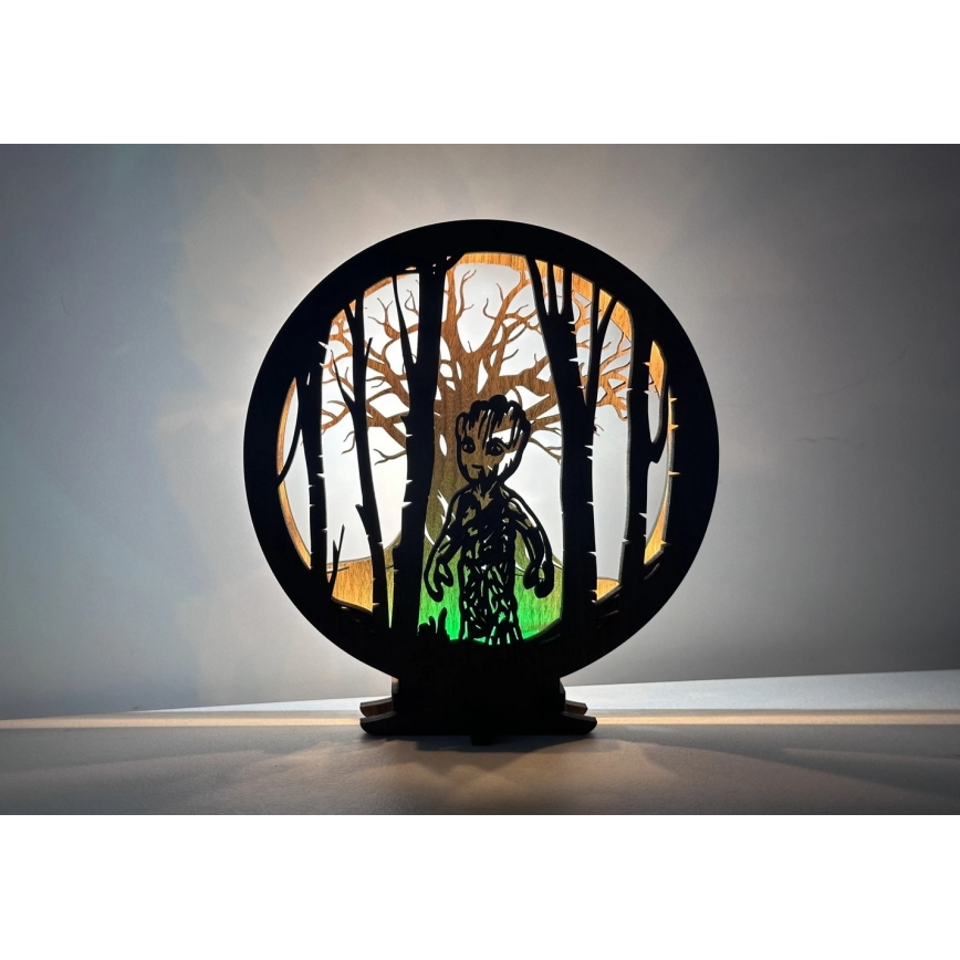 Li-Go 23613/DUB2 - Dimmbare LED-Tischleuchte LED/12W/230V 20x22 cm Eiche/Grut