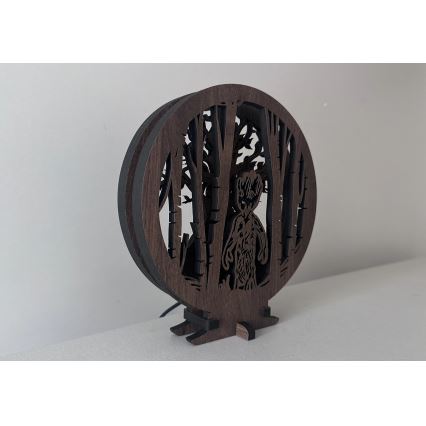 Li-Go 23613/DUB2 - Dimmbare LED-Tischleuchte LED/12W/230V 20x22 cm Eiche/Grut