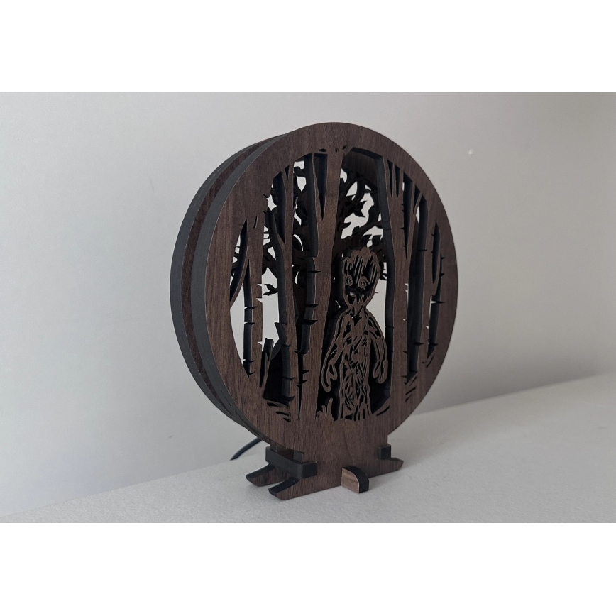 Li-Go 23613/DUB2 - Dimmbare LED-Tischleuchte LED/12W/230V 20x22 cm Eiche/Grut