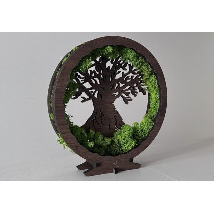 Li-Go 23631/DUB2 - dimmbare LED-Tischdekoration LED/12W/230V 30x31 cm Eiche/Moos und Baum