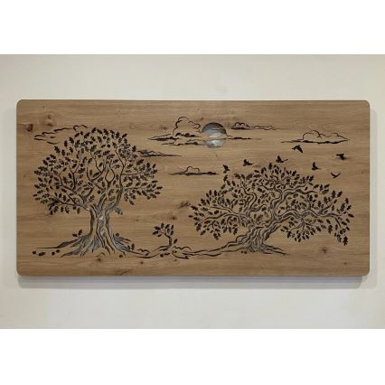 Li-Go 5307/DUB2 - LED-dimmbare Wanddekoration LED/24W/230V 120x60 cm Eiche/Drei Eichen