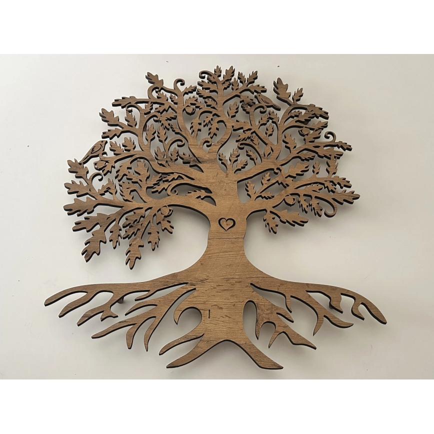 Li-Go 5729/DUB2 - LED-Wanddekoration mit Bewegungsmelder LED/10W/5V 90x110 cm Eiche