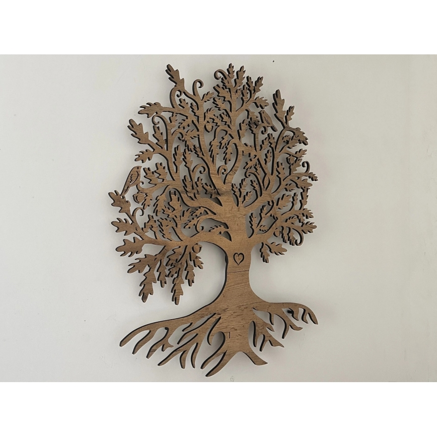 Li-Go 5729/DUB2 - LED-Wanddekoration mit Bewegungsmelder LED/10W/5V 90x110 cm Eiche