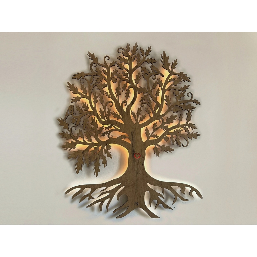 Li-Go 5739/DUB2 - Dimmbare LED-Wanddekoration LED/10W/230V 68x80 cm Eiche