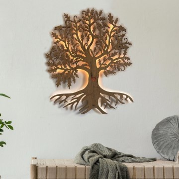 Li-Go 5739/DUB2 - Dimmbares LED-Wanddekor LED/10W/230V 68x80 cm Eiche