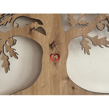 Li-Go 5739/DUB2 - Dimmbares LED-Wanddekor LED/10W/230V 68x80 cm Eiche