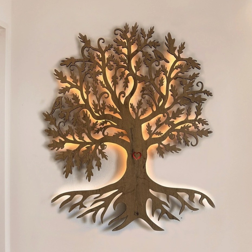 Li-Go 5742/DUB2 - Dimmbare LED-Wanddekoration LED/10W/230V 90x110 cm Eiche