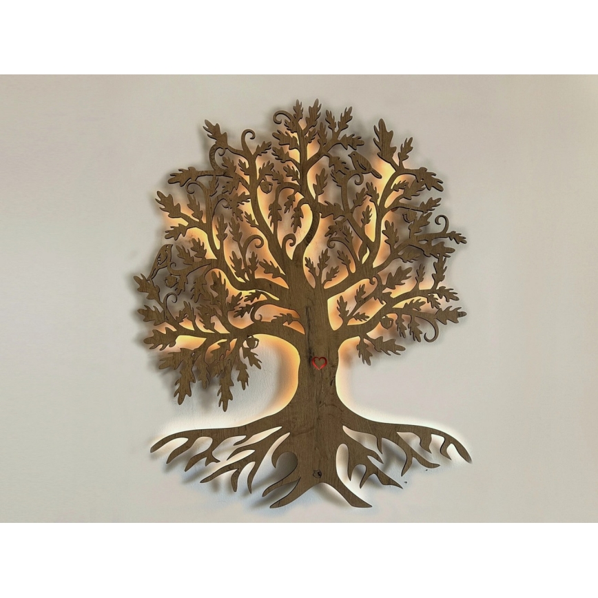 Li-Go 5742/DUB2 - Dimmbare LED-Wanddekoration LED/10W/230V 90x110 cm Eiche