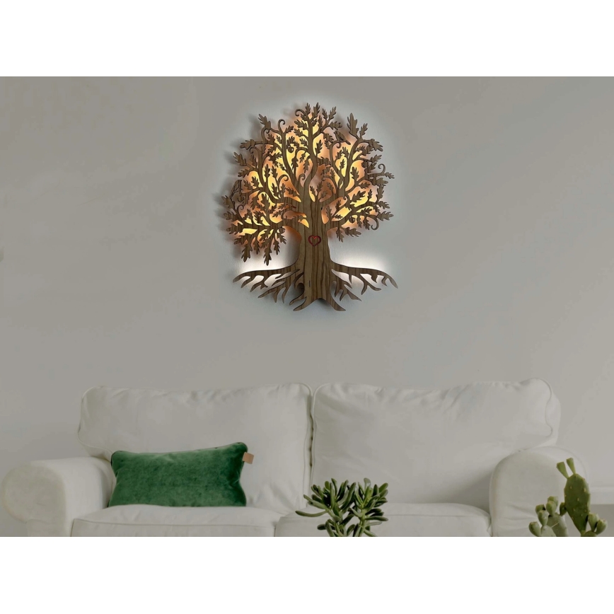 Li-Go 5747/DUB2 - Dimmbare LED-Wanddekoration LED/10W/230V 45x55 cm Eiche