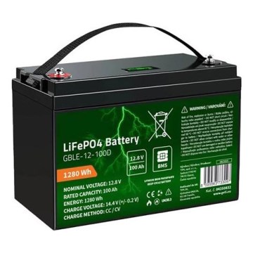 LiFePO4-Akku mit Display 12,8V/100Ah