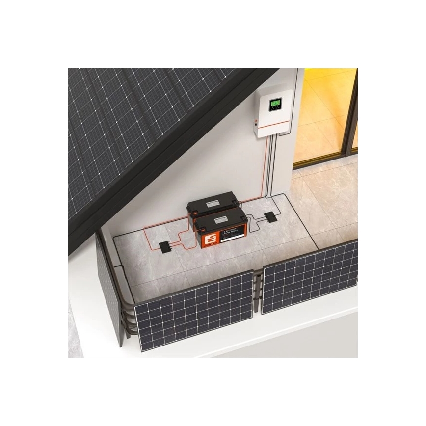 LiFePO4-Batterie für Solarsysteme 12,8V/200Ah IP66