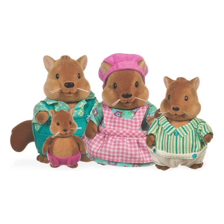 Li'l Woodzeez - Figuren-Set BUSTLEBERRY Eichhörnchenfamilie