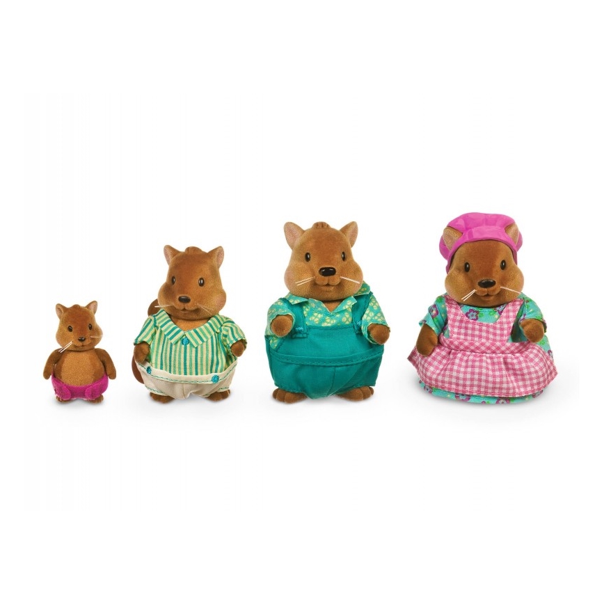 Li'l Woodzeez - Figuren-Set BUSTLEBERRY Eichhörnchenfamilie