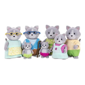 Li'l Woodzeez - Figuren-Set DAINTYPAW Katzenfamilie