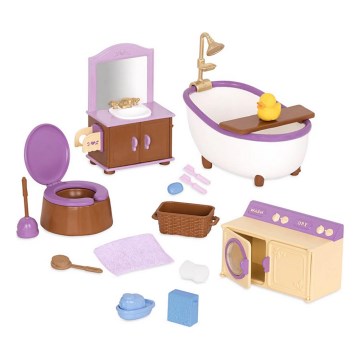 Li'l Woodzeez - Spielzeug-Set Badezimmereinrichtung
