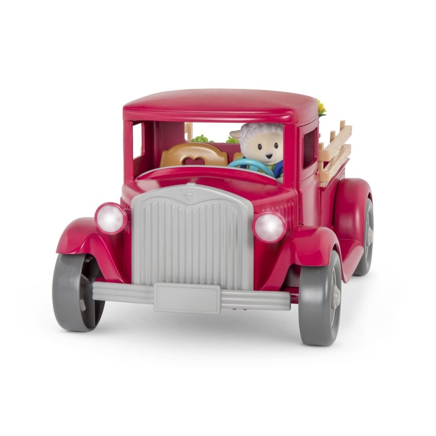 Li'l Woodzeez - Spielzeug-Set Bauernhof-Truck mit Verkaufsstand 3xAAA