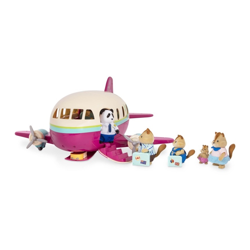 Li'l Woodzeez - Spielzeug-Set Flugzeug mit Zubehör