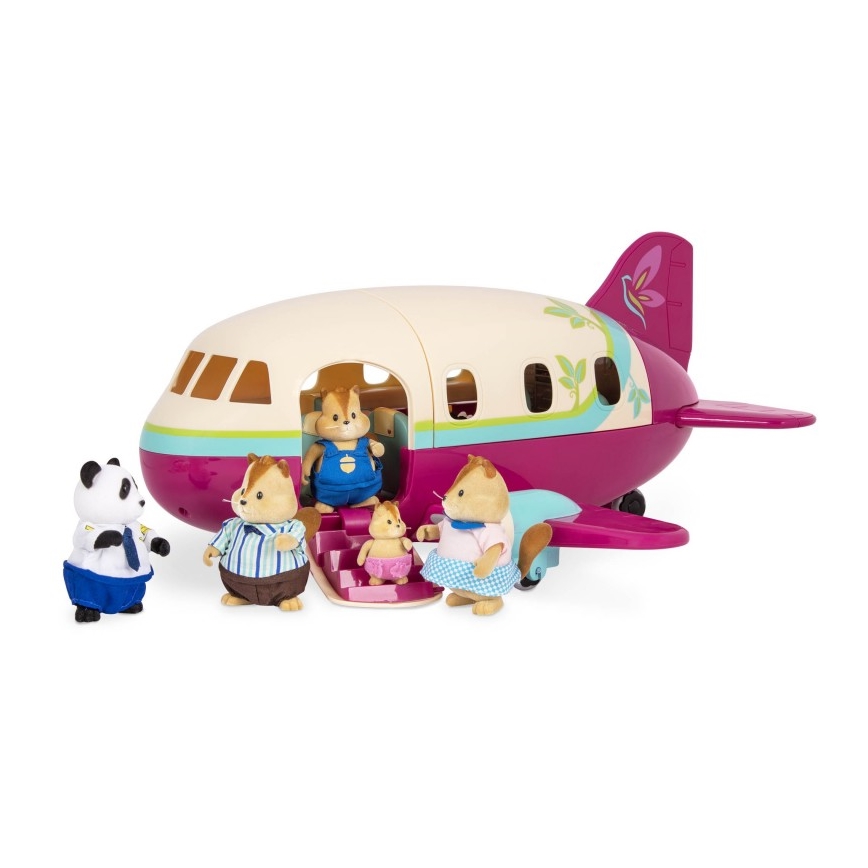 Li'l Woodzeez - Spielzeug-Set Flugzeug mit Zubehör