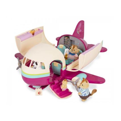 Li'l Woodzeez - Spielzeug-Set Flugzeug mit Zubehör