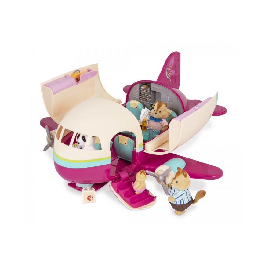 Li'l Woodzeez - Spielzeug-Set Flugzeug mit Zubehör