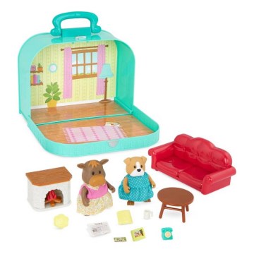 Li'l Woodzeez - Wohnzimmer-Set in einer Kiste