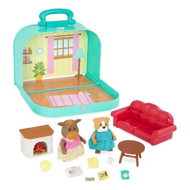 Li'l Woodzeez - Wohnzimmer-Set in einer Kiste