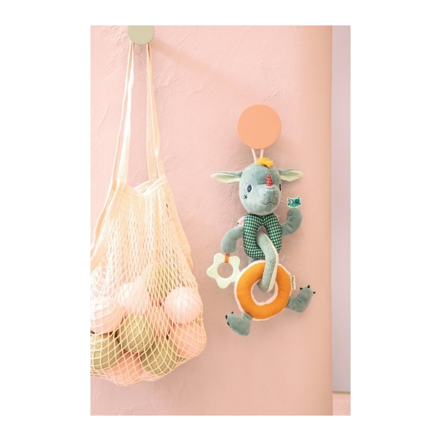 Lilliputiens - Plüschkette mit Beißring Drachen Joe