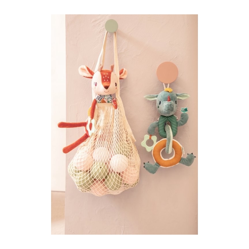Lilliputiens - Plüschkette mit Beißring Drachen Joe
