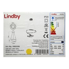Lindby - Dimmbare LED-Hängeleuchte an Schnur VERIO LED/230V + Fernbedienung