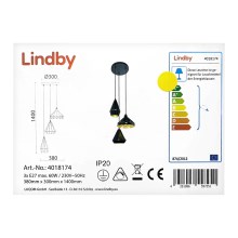 Lindby - Hängeleuchte an Schnur 3xE27/60W/230V